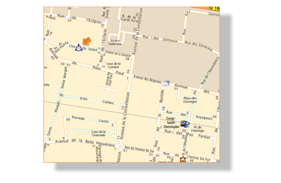 RER A, RER C, SNCF, Bus 42, 43, 44, 57